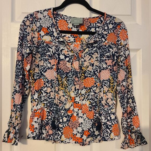 Anthropologie Maeve Floral Peasant Top, Sz S - Picture 4 of 13